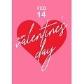14Th Feb Happy Valentines Day Card