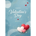 Happy Valentines Day Grey Card