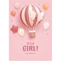 Its Baby Girl Balloon Card