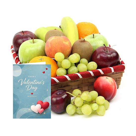 Valentine Nectarous Treat Fruit Basket